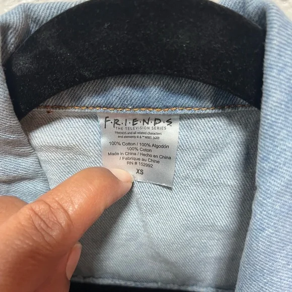 FRIENDS Light Blue Denim Vest with Red Lobster Patch - Picture 5 of 5